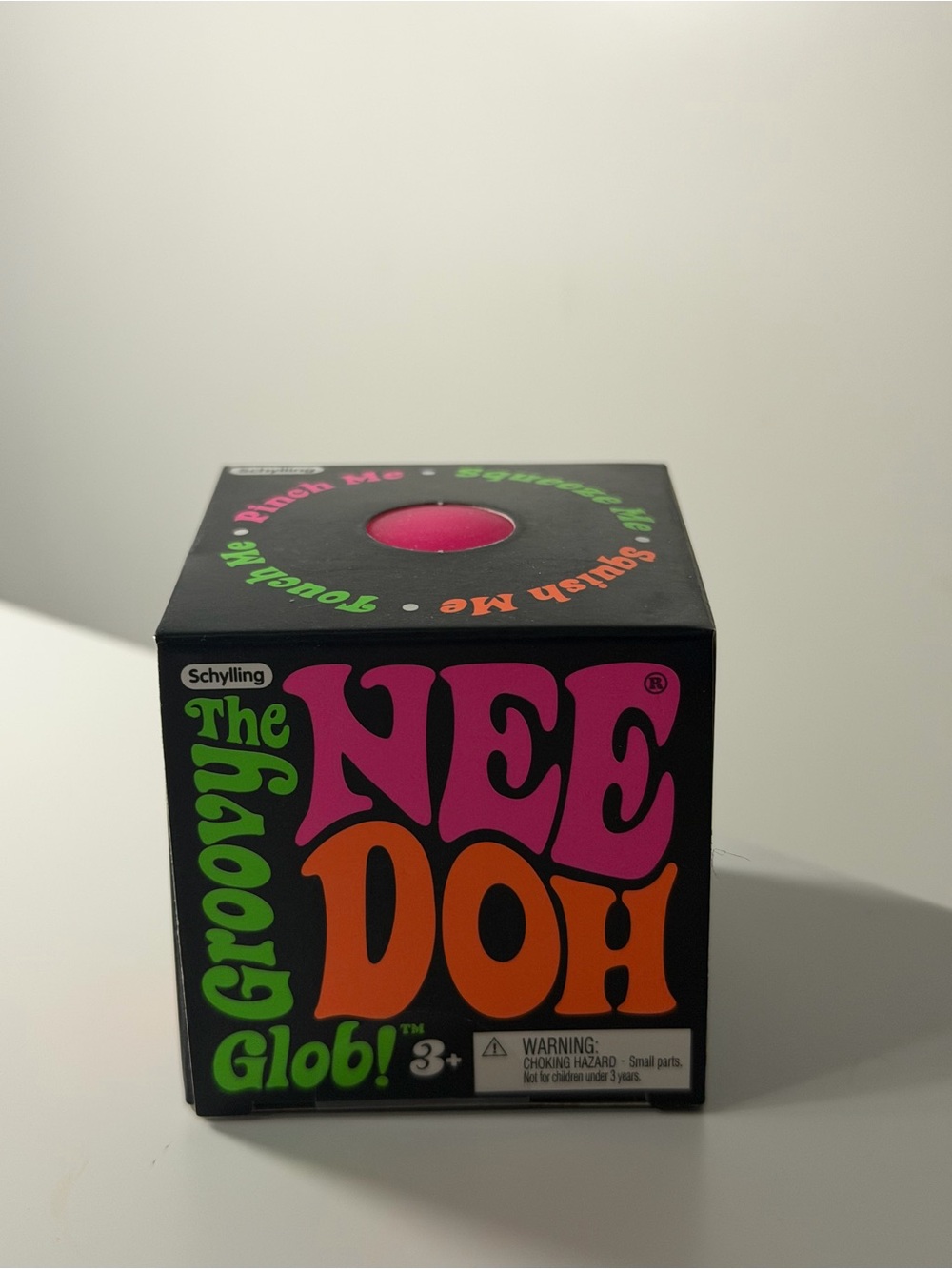 Nee Doh Glob! Kids Squeezable Toy — Pink and Orange